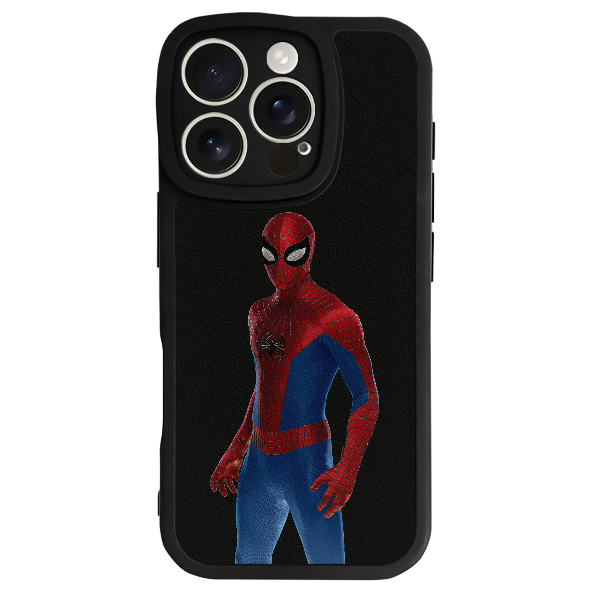 Spider Man スパイダーマン 【iPhone 16シリーズ対応】シリコンスマホケース（レザー調） 材質：シリコン